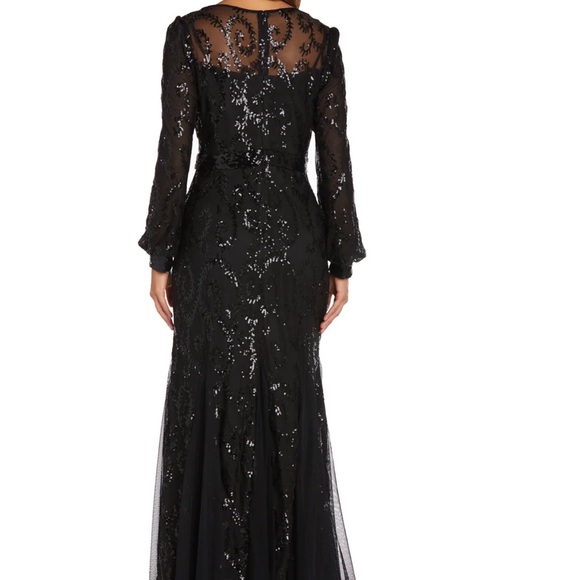 R&M Richards Black Sequin Formal Gown - Picture 10 of 11